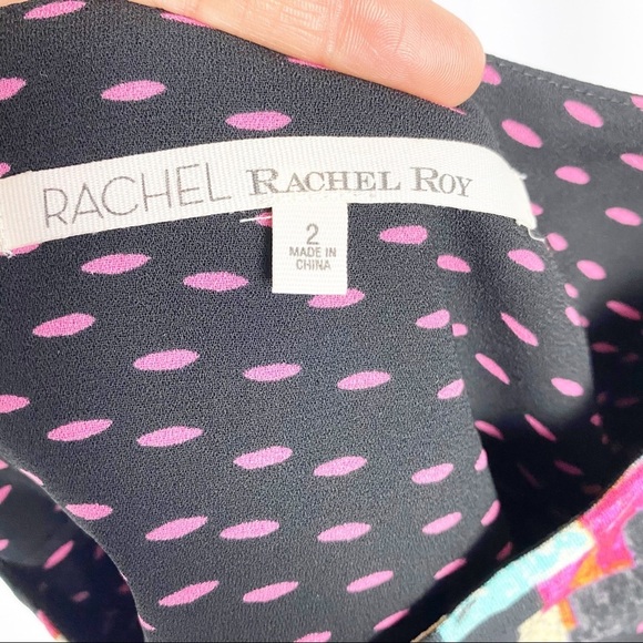 RACHEL ROY Black Print Knee Length Skirt - Picture 7 of 8